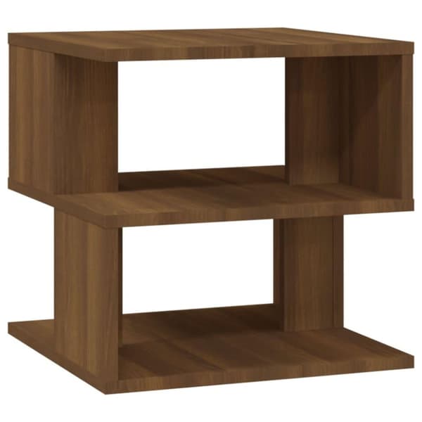 vidaXL sidebord 40x40x40 cm konstrueret træ brun egetræ