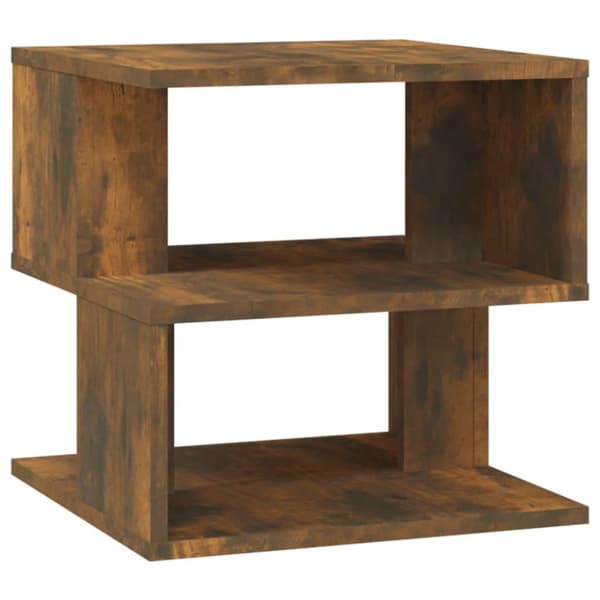 vidaXL sidebord 40x40x40 cm konstrueret træ røget egetræsfarve