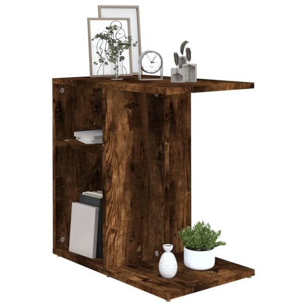 vidaXL sidebord 50x30x50 cm konstrueret træ røget egetræsfarve