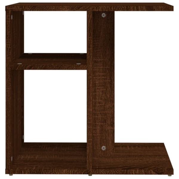 vidaXL sidebord 50x30x50 cm konstrueret træ brun egetræ