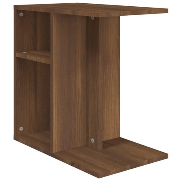 vidaXL sidebord 50x30x50 cm konstrueret træ brun egetræ
