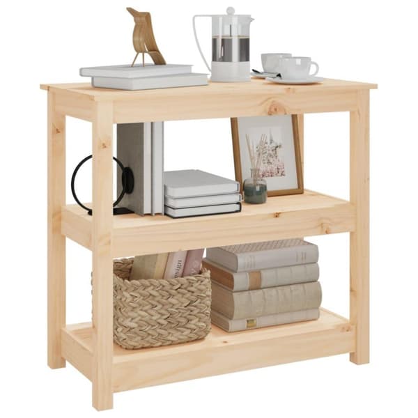 vidaXL konsolbord 80x40x74 cm massivt fyrretræ