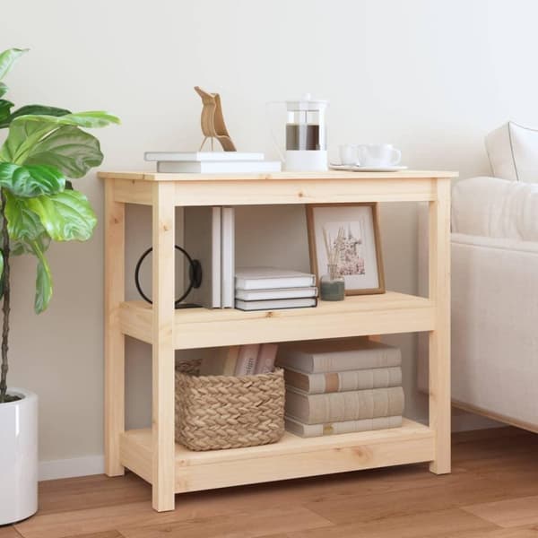 vidaXL konsolbord 80x40x74 cm massivt fyrretræ
