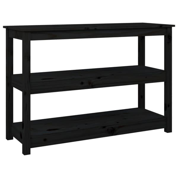 vidaXL konsolbord 110x40x74 cm massivt fyrretræ sort