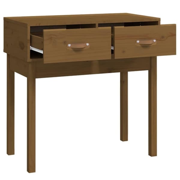vidaXL Konsolipöytä hunajanruskea 76,5x40x75 cm täysi mänty