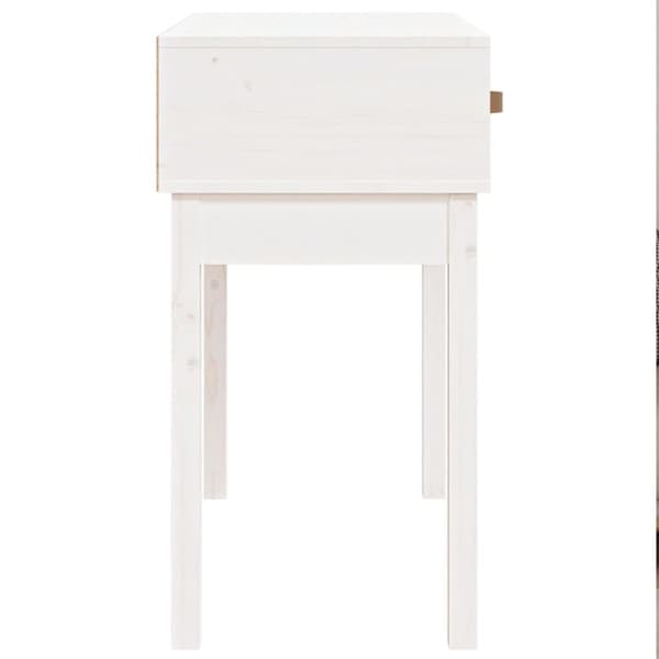 vidaXL konsolbord 76,5x40x75 cm massivt fyrretræ hvid