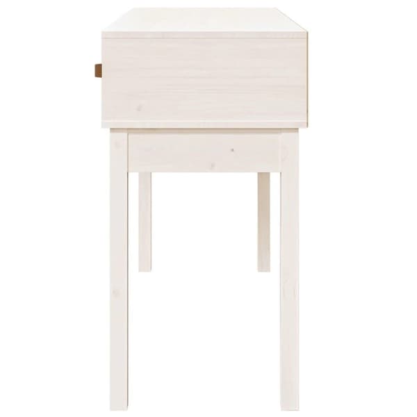 vidaXL konsolbord 114x40x75 cm massivt fyrretræ hvid