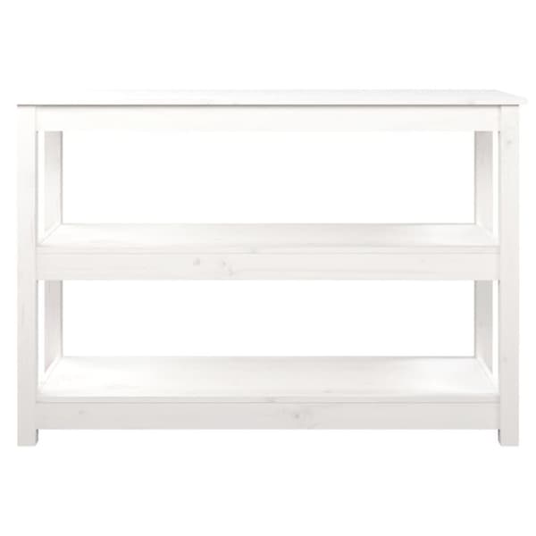 vidaXL Konsollbord hvit 110x40x74 cm heltre furu