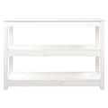 Miniatyrbilde 5 av 9: vidaXL Konsollbord hvit 110x40x74 cm heltre furu