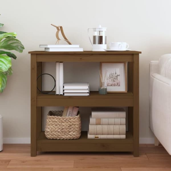 vidaXL Konsollbord honningbrun 80x40x74 cm heltre furu