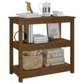 Miniatyrbilde 4 av 9: vidaXL Konsollbord honningbrun 80x40x74 cm heltre furu