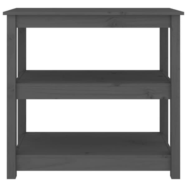 vidaXL Konsollbord grå 80x40x74 cm heltre furu