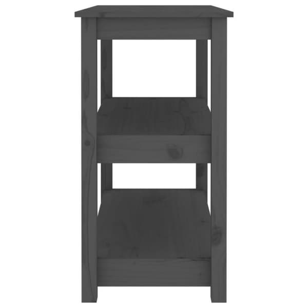 vidaXL Konsollbord grå 80x40x74 cm heltre furu