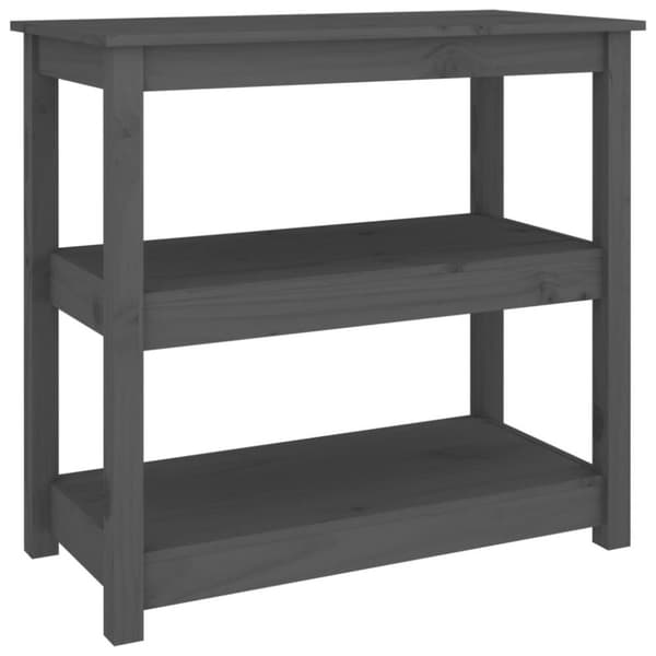 vidaXL Konsollbord grå 80x40x74 cm heltre furu