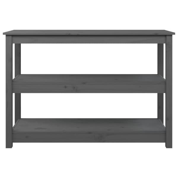 vidaXL Konsollbord grå 110x40x74 cm heltre furu