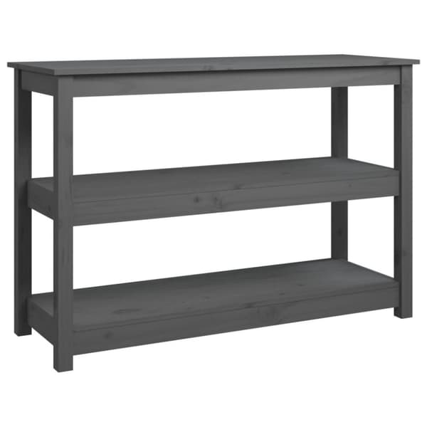 vidaXL Konsollbord grå 110x40x74 cm heltre furu
