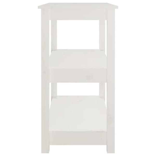 vidaXL Konsollbord hvit 80x40x74 cm heltre furu