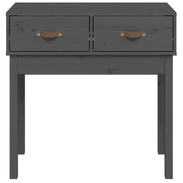 vidaXL Konsollbord grå 76,5x40x75 cm heltre furu