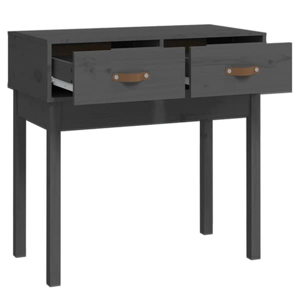 vidaXL Konsollbord grå 76,5x40x75 cm heltre furu