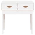 Miniatyrbilde 3 av 10: vidaXL Konsollbord hvit 76,5x40x75 cm heltre furu