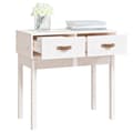 Miniatyrbilde 7 av 10: vidaXL Konsollbord hvit 76,5x40x75 cm heltre furu