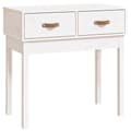 Miniatyrbilde 1 av 10: vidaXL Konsollbord hvit 76,5x40x75 cm heltre furu