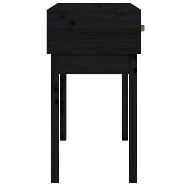vidaXL Konsolbord svart 76,5x40x75 cm massiv furu