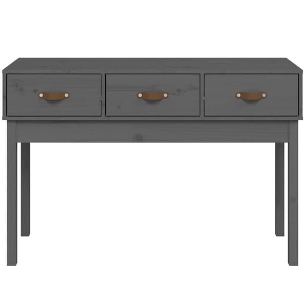 vidaXL Konsolbord grå 114x40x75 cm massiv furu