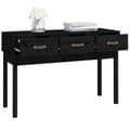 Miniatyrbild 7 av 10: vidaXL Konsolbord svart 114x40x75 cm massiv furu