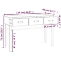 Miniatyrbilde 9 av 10: vidaXL Konsollbord honningbrun 114x40x75 cm heltre furu