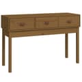 Miniatyrbilde 1 av 10: vidaXL Konsollbord honningbrun 114x40x75 cm heltre furu