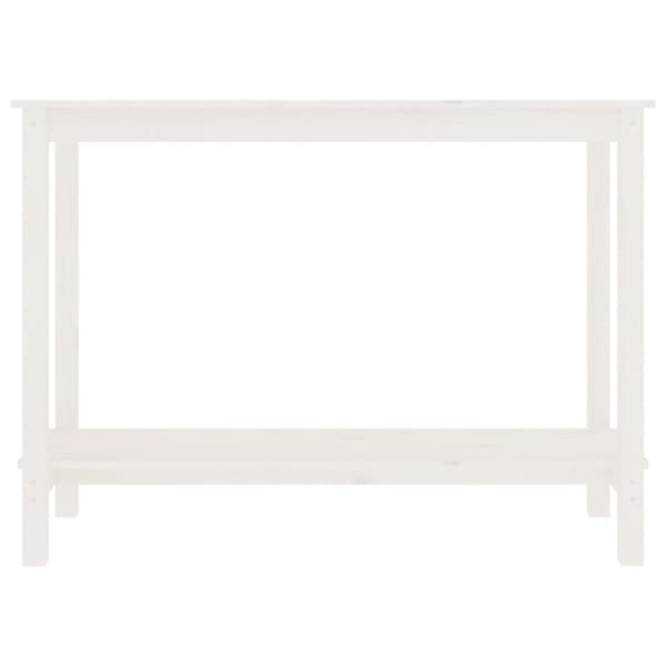 vidaXL Konsollbord hvit 110x40x80 cm heltre furu