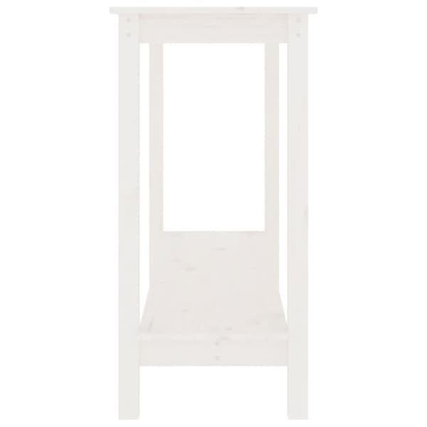vidaXL Konsollbord hvit 110x40x80 cm heltre furu