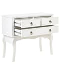 Miniatyrbillede 5 af 8: Konsolbord Hvid MDF 91 x 35 x 75 cm 3 Skuffer Entre Møbler Retro Design