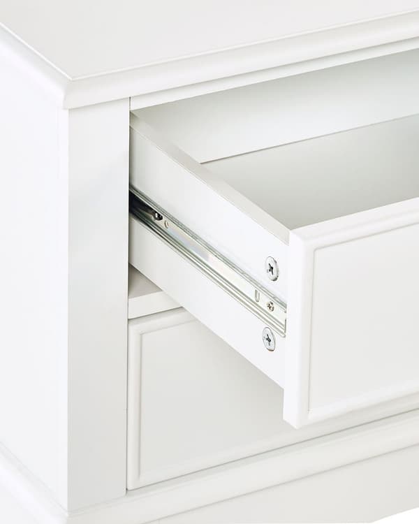 Konsolbord Hvid MDF 91 x 35 x 75 cm 3 Skuffer Entre Møbler Retro Design