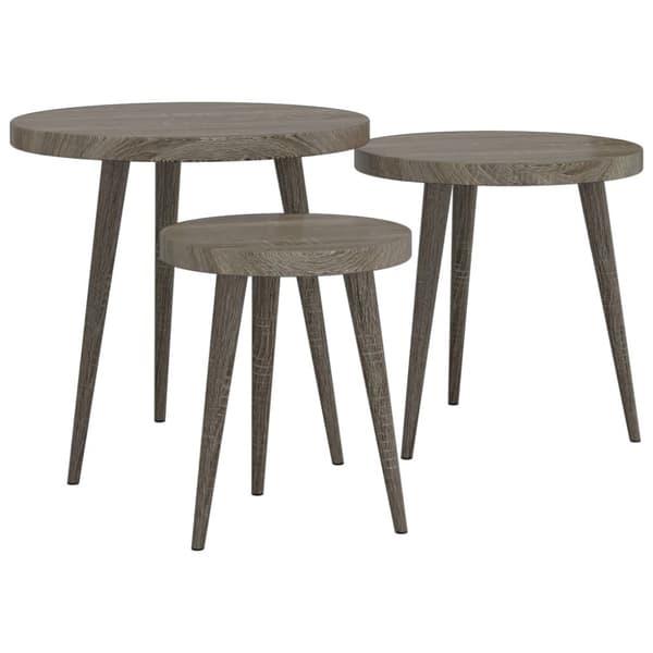 vidaXL sideborde 3 stk. MDF og jern grå