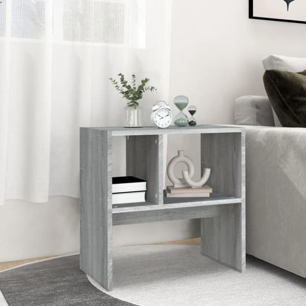 vidaXL Sidebord grå sonoma 50x30x50 cm konstruert tre