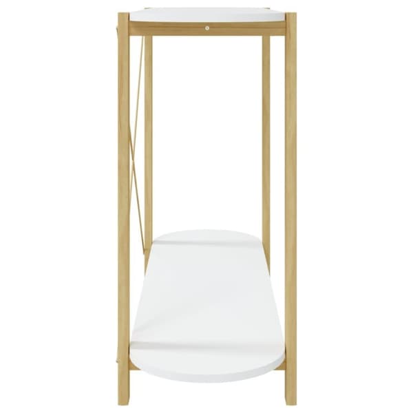 vidaXL Konsolbord vit 110x38x75 cm konstruerat trä