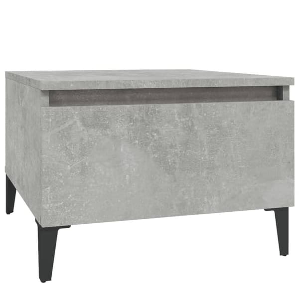 vidaXL Sivupöytä betoninharmaa 50x46x35 cm tekninen puu