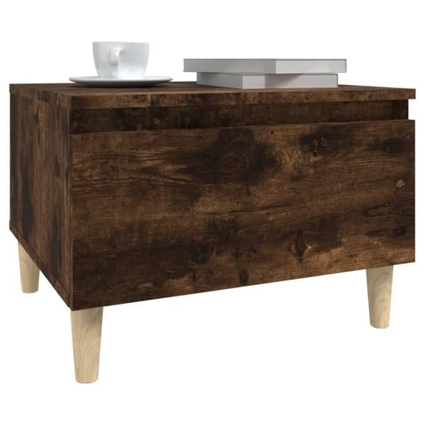 vidaXL sideborde 2 stk. 50x46x35 cm konstrueret træ røget egetræsfarve