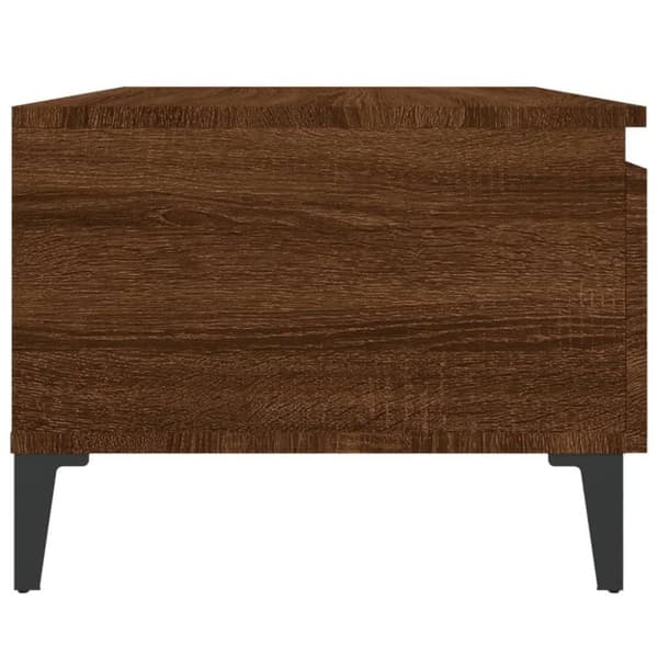 vidaXL sideborde 2 stk. 50x46x35 cm konstrueret træ brun egetræsfarve