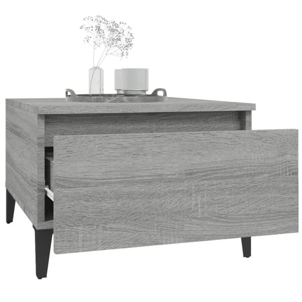 vidaXL Sivupöydät 2 kpl harmaa Sonoma 50x46x35 cm tekninen puu