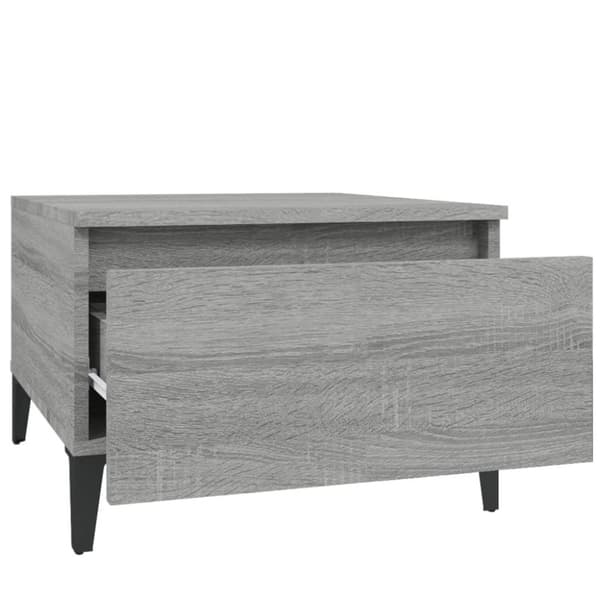 vidaXL Sivupöydät 2 kpl harmaa Sonoma 50x46x35 cm tekninen puu