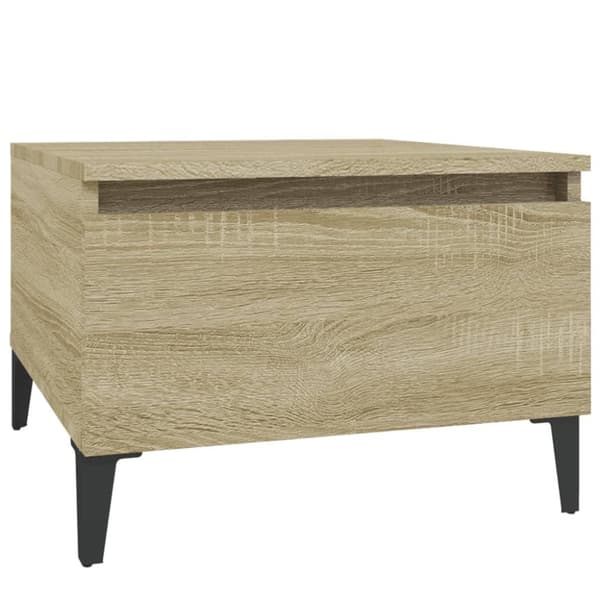 vidaXL sideborde 2 stk. 50x46x35 cm konstrueret træ sonoma-eg
