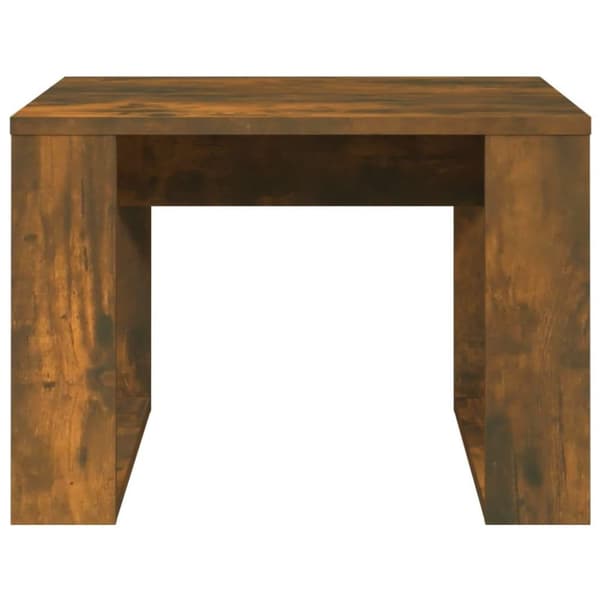 vidaXL sidebord 50x50x35 cm konstrueret træ røget egetræsfarve