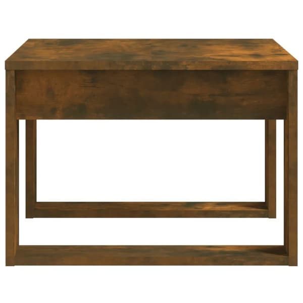 vidaXL sidebord 50x50x35 cm konstrueret træ røget egetræsfarve