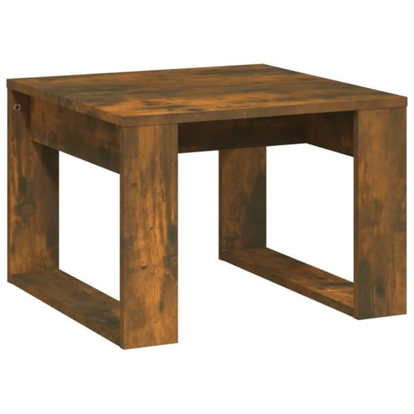 vidaXL sidebord 50x50x35 cm konstrueret træ røget egetræsfarve