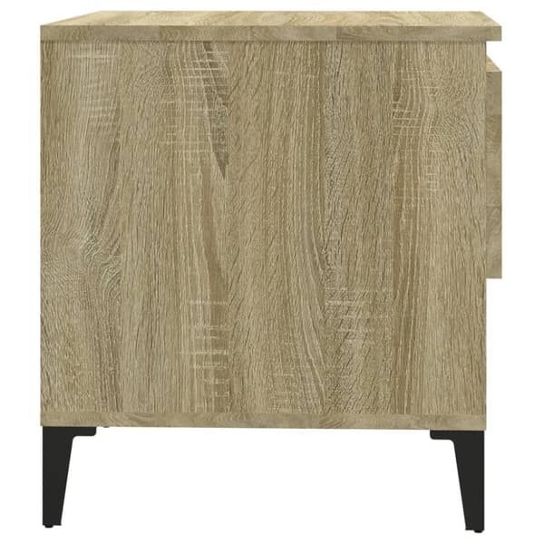 vidaXL sideborde 2 stk. 50x46x50 cm konstrueret træ sonoma-eg