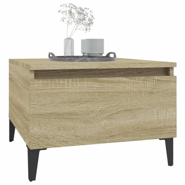 vidaXL sidebord 50x46x35 cm konstrueret træ sonoma-eg