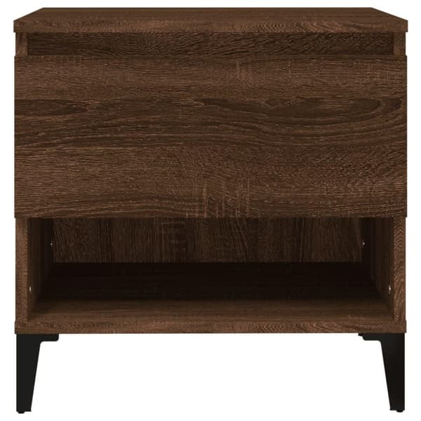 vidaXL Sivupöytä ruskea tammi 50x46x50 cm tekninen puu